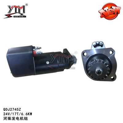 24V 17t 6.6kw Starter for Hechai Motor 24V 17t 0001107083, 0001107400, 0001107430, 0986022490