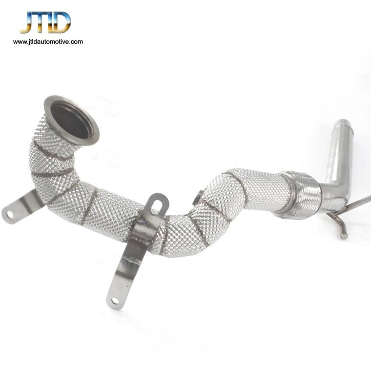 304 Stainless Steel High Performance Exhaust Downpipe with Heat Shield for Audi A3 1.4