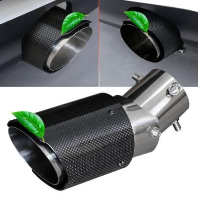 Carbon Fiber 63-89mm Adjustable Car Exhaust Pipe Tail Exhaust Muffler