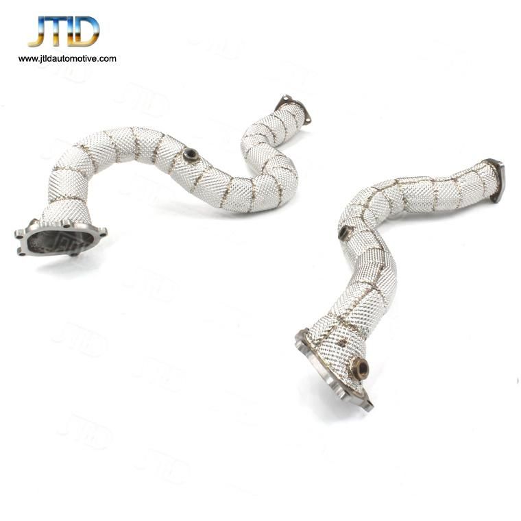 304 Ss Factory Price Heatshield Exhaust Downpipe for Audi RS6