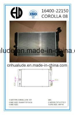 High Quality Aluminum Brazed Welding Car Radiators for Corolla 08&prime; Oe: 16400-22150