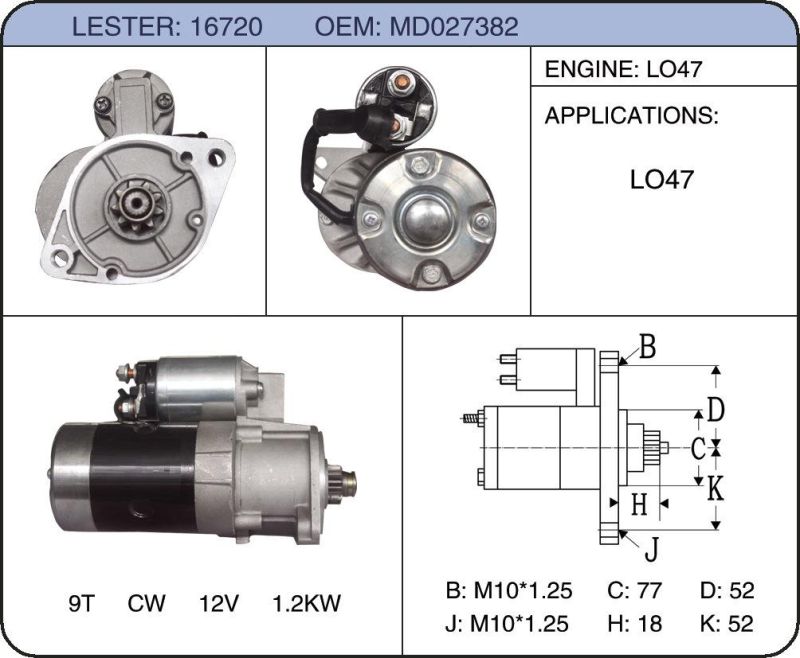 Starter Auto Magnetic 12V MD027382