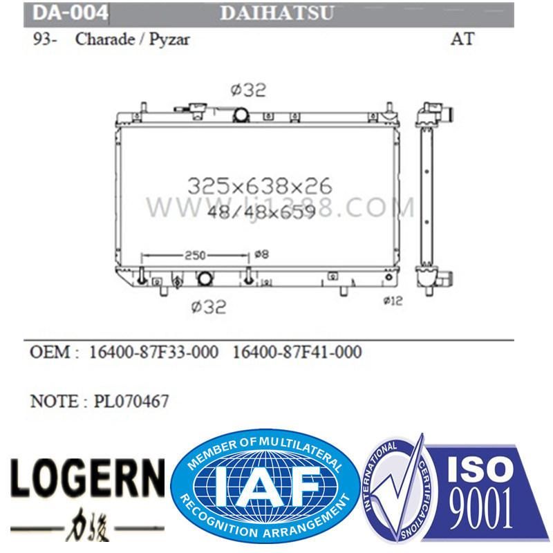 Auto Radiator for Daihatsu Charade/Pyzar′93-98 at