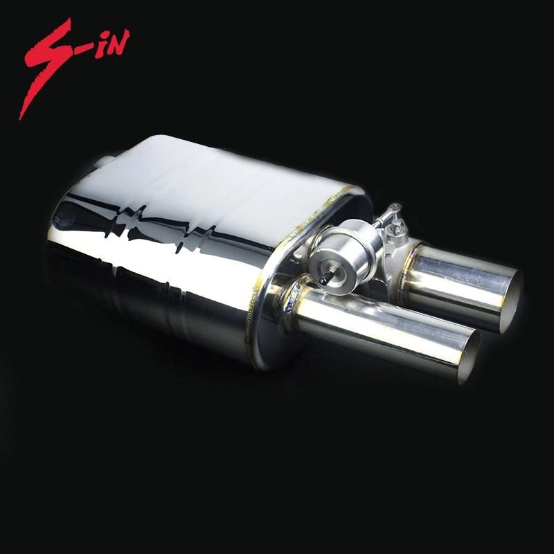 Universal Stainless Steel Dual Outlets Auto Club Exhaust Muffler