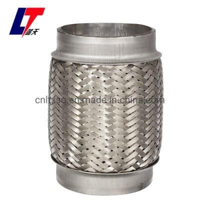 3.5&quot; ID X 6&quot; L Car Exhaust Braided Flex Pipe Connector Joint