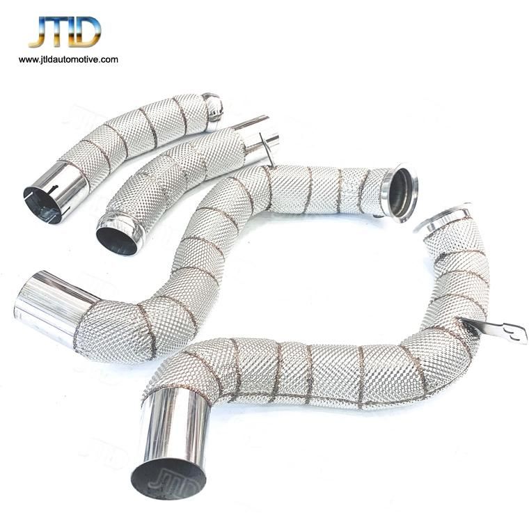 Heatshielded Customized Logo Exhaust Downpipe for Benz Amg W205 C63