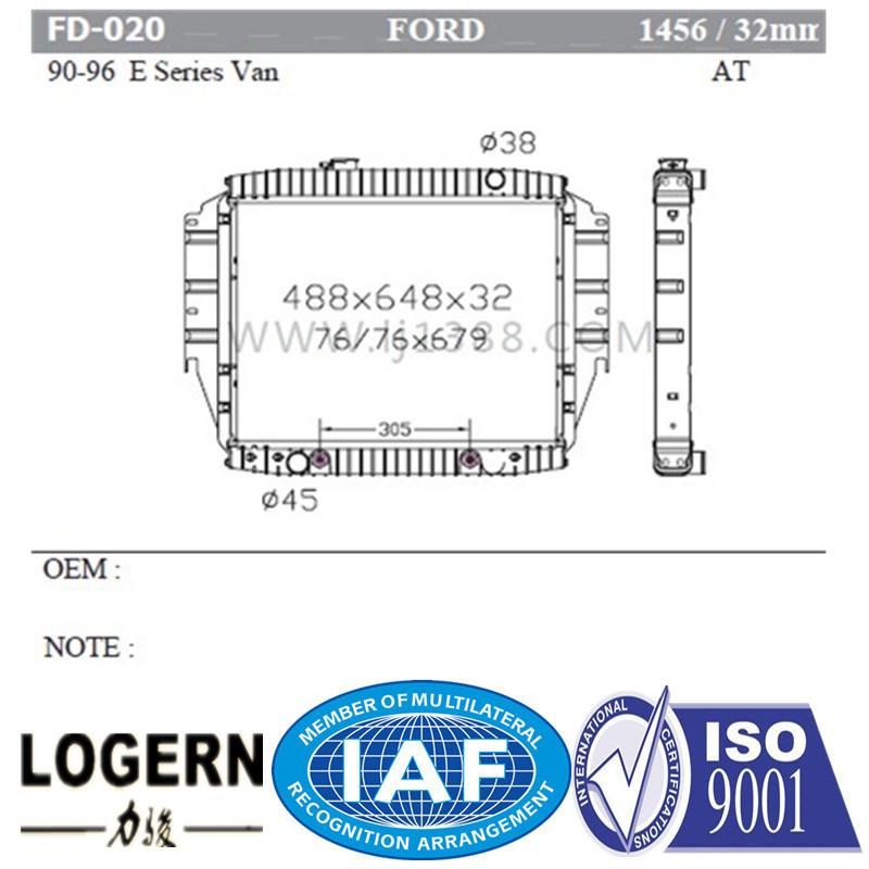 Fd-020 Aluminum Radiator for Ford E Series Van′90-96 at Dpi: 1456