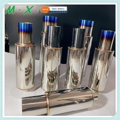 Muffler Highflow Customizable Stainless Steel Titanium Plated Exhaust Muffler for Hks