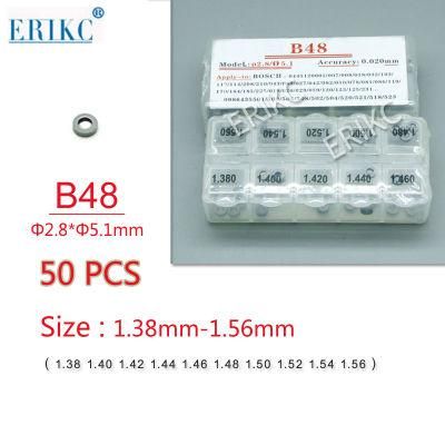 Erikc B48 Bosch Injector Nozzle Base Washers Oil Adjustment Shims and Armature Lift Adjusting Shim Set Size: 1.38mm-1.56mm
