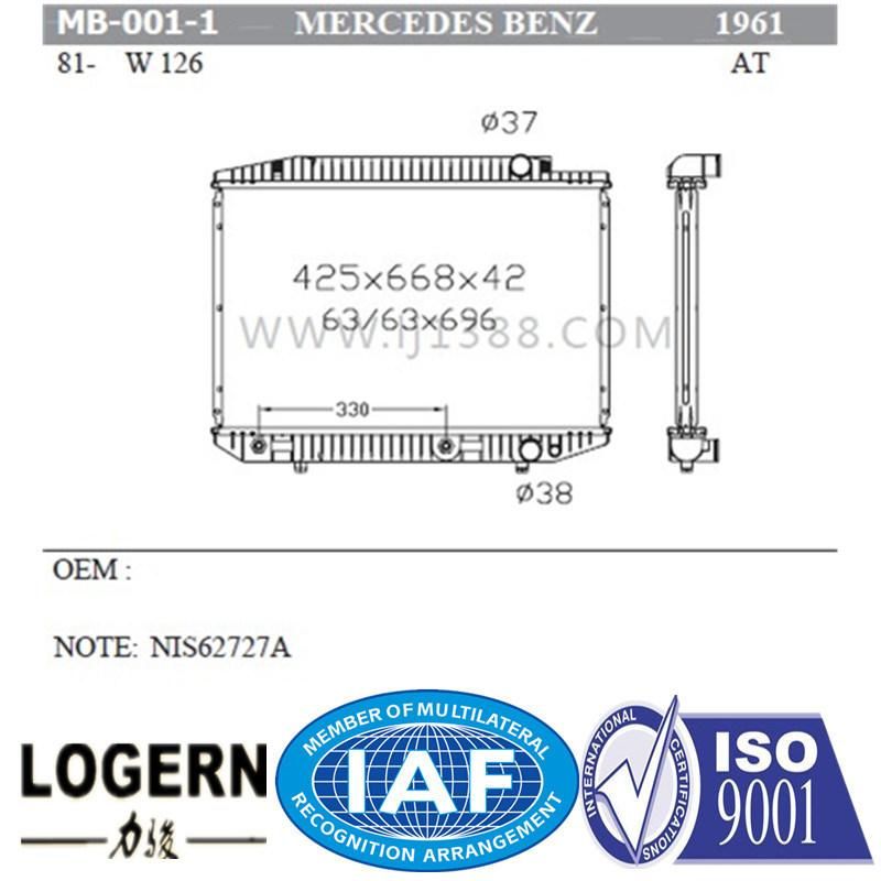 Engine Parts Radiator for Benz W126′81- at Dpi: 1961
