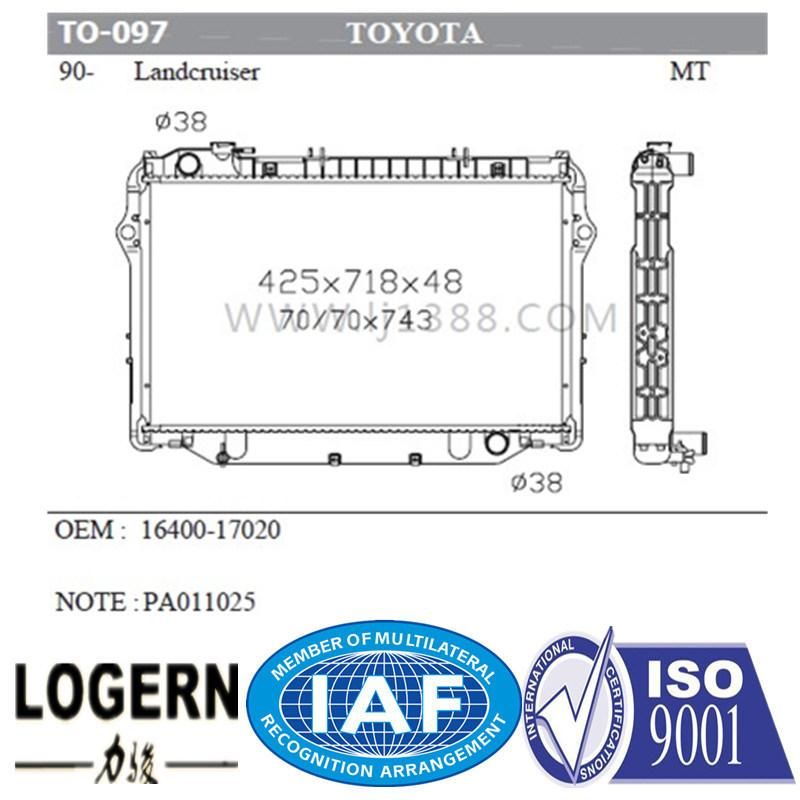 Radiator for Toyota Land Cruiser′90-96 Mt