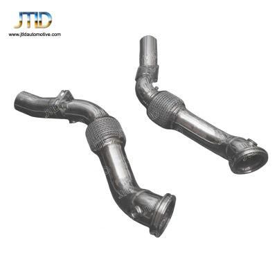High Flow Performance Race Pipe Polished Stainless Steel Exhaust Downpipe for Maserati Ghibli Sq4