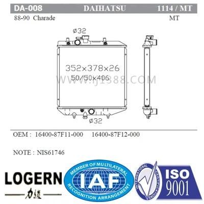 Auto Parts Radiator for Daihatsu Charade&prime;88-90 Mt 16400-87f11-000