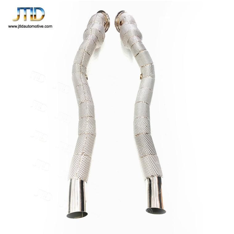 304ss Heat Shield Straight Through Exhaust Downpipe for Ferrari F12