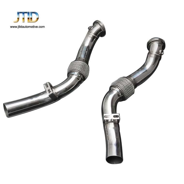 High Flow Performance Race Pipe Polished Stainless Steel Exhaust Downpipe for Maserati Ghibli Sq4