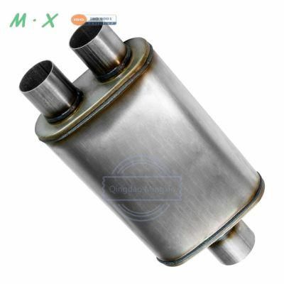 Car Truck Rear Round Exhaust Pipe Tail Muffler Oval Polished