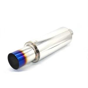 High Performance Stainless Steel 60mm Silencer Exhaust Tip Tailpipe Tail Titanium End Down Straight Pipe for Gtr for C63 Factory