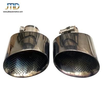 High Performance Stainless Steel 3 Inch Inlet Oval Rolled Slant Cut Exhaust Tip for Audi RS3