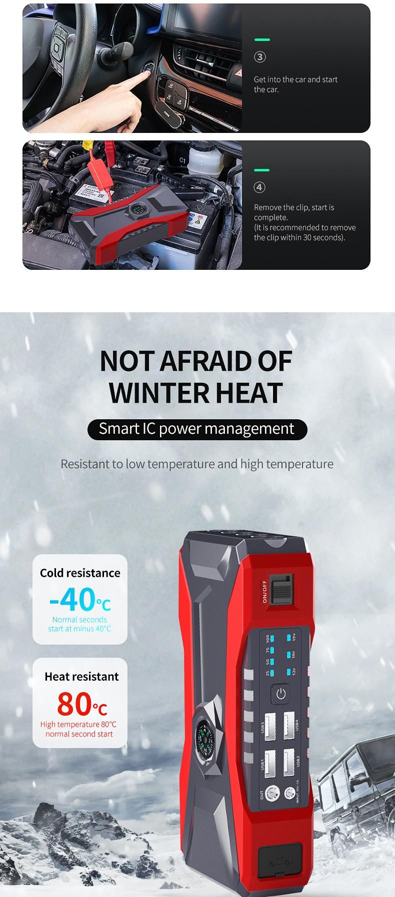 Car Booster Package for Gasoline Engine Use Jump Starter