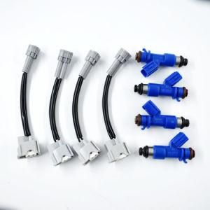 4X New OEM Denso Rdx 410cc Fuel Injectors W/Plug &amp; Play Adapters for Honda