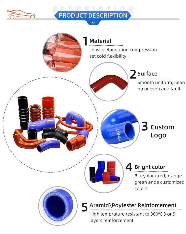 High Performance Universal Automotive Flexible 90 Degree Elbow Silicone Hose