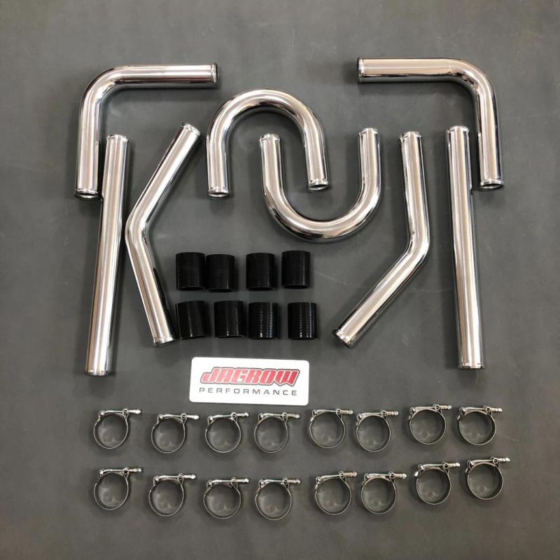 Universal Turbo Boost Intercooler Pipe Kit 8 PCS Aluminum Piping
