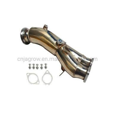 4&prime;&prime; Turbo Exhaust Downpipe Polished Stainless Steel for 2011-2012 BMW E82 E83 E90 E91 E92 E93 135I 335I