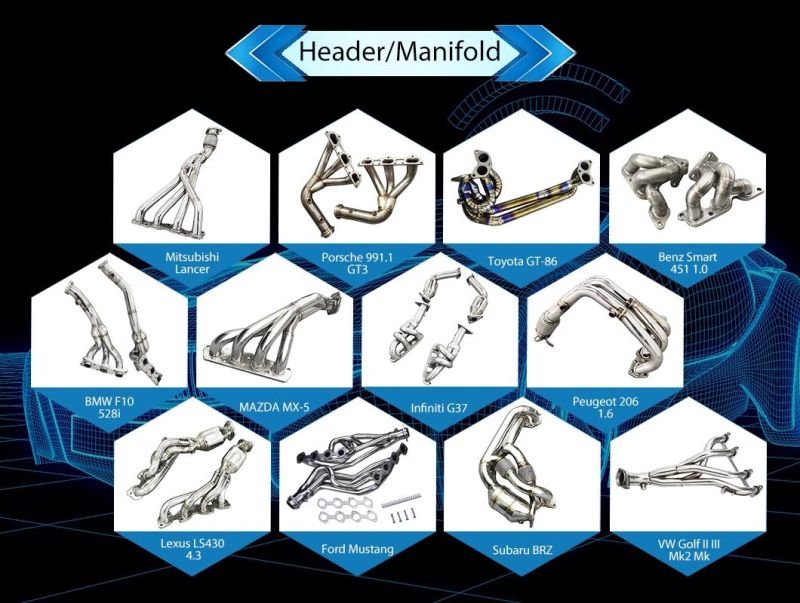 Cheap Price Stainless Steel 3 Inch Exhaust Header Manifold for Nissan Tb48