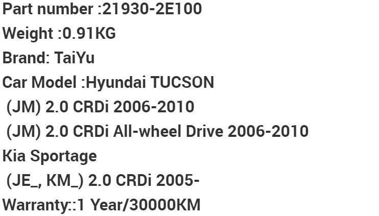 Auto Parts Rubber Engine Mount 21930-2e100 for 06-10 Hyundai Tucson 2.0 Crdi