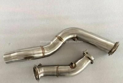 304 Stainless Steel TIG Weld Mirror Polish Downpipe for BMW M3 M4 F80