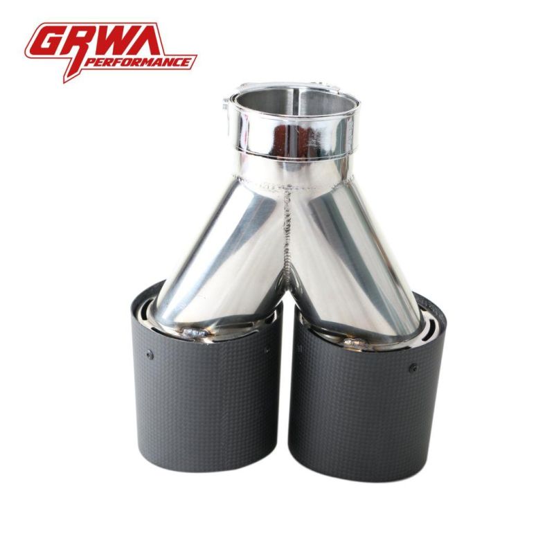 in Stock Best Quality Dual Exhaust Tips Carbon Fiber