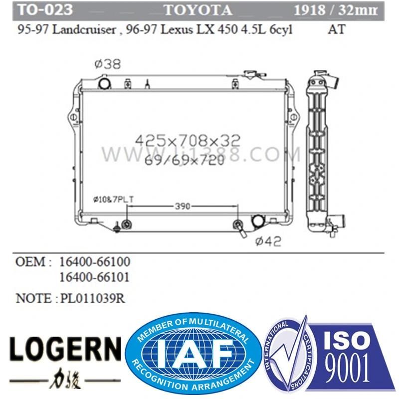 to-023 Radiator for Toyota 95-97landcruiser/96-97 Lexus Lx450 at Dpi: 1918