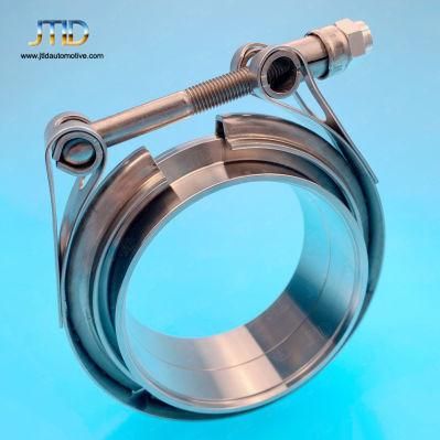 6&quot; Stainless Steel Exhaust V Band Clamp with Male Female Flanges Universal for Downpipe Manifold