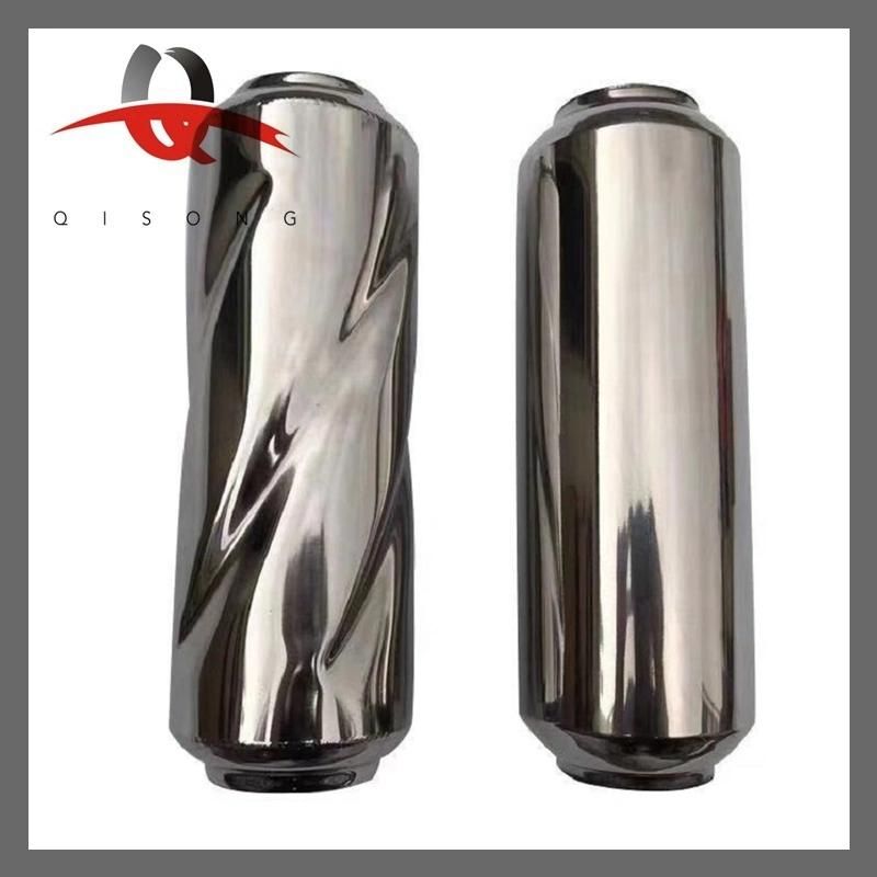 [Qisong] Auto Parts Stainless Steel Car Universal Glasspack Resonator Tornado Muffler Spiral Muffler