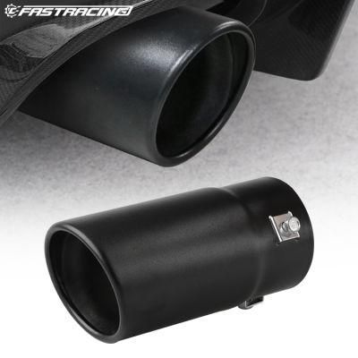 Universal 2.75&quot; Inlet 3&quot;Outlet Stainless Steel Black Exhaust Muffler