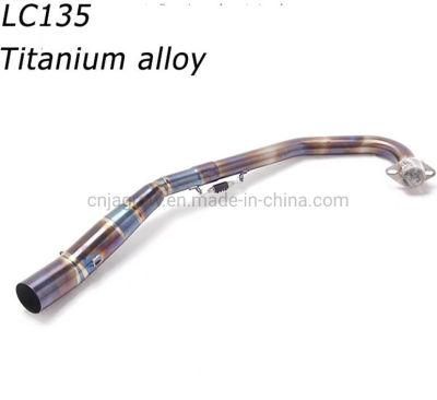 Jagrow Motorcycle Exhaust Header Pipe Modified Link Pipe Roundabout Middle Pipe for YAMAHA LC135 LC150 Titanium Alloy