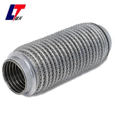 2&quot; X 8&quot; Stainless Steel Mesh Braided Interlock Exhaust Flex Pipe for Car Exhaust Muffler