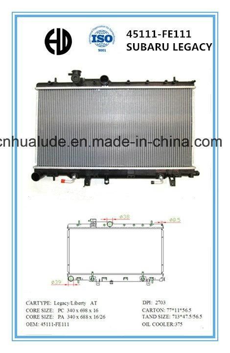 High Quality Aluminum Brazed Welding Car Radiators for Subaru Legacy