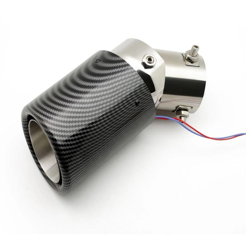 Carbon Fiber Car Exhaust Pipe Muffler with Colorful LED