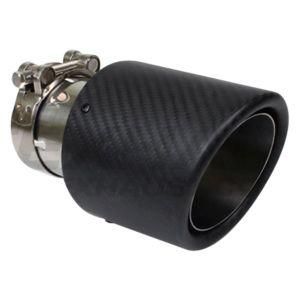 4&quot; Inlet Exhaust Tip, Universal Stainless Steel Clamp on Tailpipe Tips for Truck Car, 4&quot; Inlet 6&quot; Outlet 12&quot; Long, Polished Finished