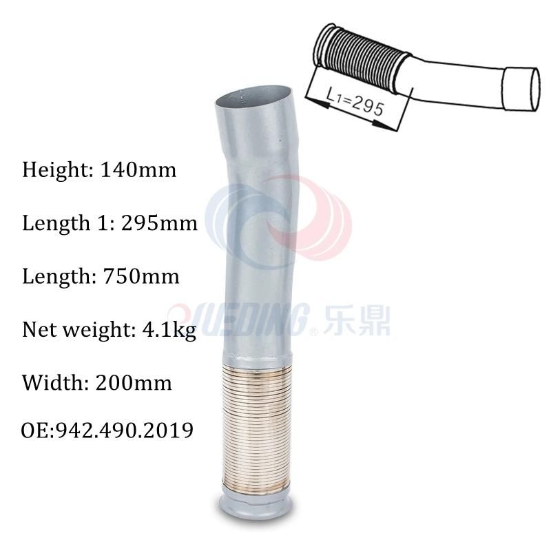 942 490 2219/942.490.2019/942.490.3119 Exhaust Pipe for Mercedes-Benz Actros