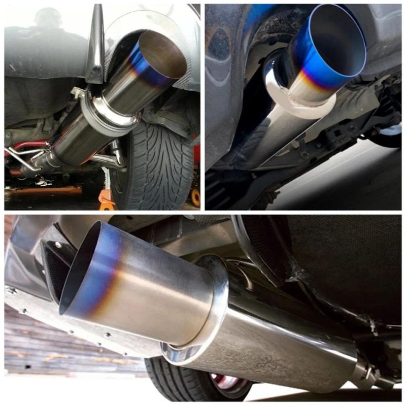 High Quality Stainless Steel in Titanium Plated Exhaust Muffler for Hks