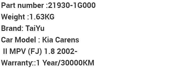 Auto Parts Rubber Engine Mount 21930-1g000 for KIA Carens II MPV