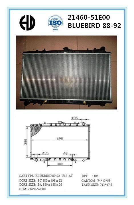 High Quality Aluminum Brazed Welding Car Radiators for Blue Bird 88-92