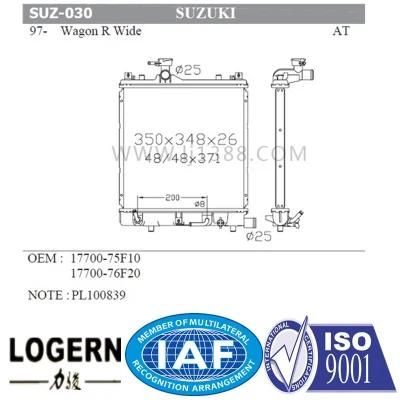 Auto Aluminum Radiator for Suzuki Wagon R Wide&prime;&prime;97- at/17700-75f10