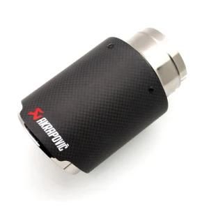 3&quot; Inlet Netami Glossy Real Carbon Fiber Stainless Steel Exhaust Muffler Tip 3&quot; Inlet/4&quot; Outlet) Chrome Polished