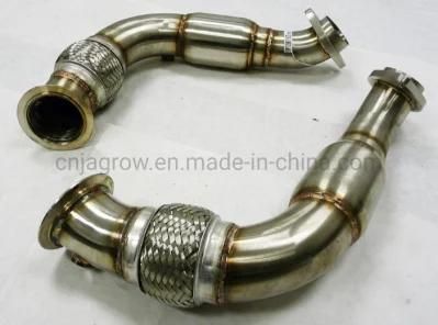 Stainless Downpipe for 08- 14 BMW X6 X5 5-7-Series N63 B44 4.4 V8