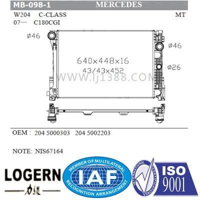 Auto Radiator for Benz W204 C-Class/C180cgi&prime;07- Mt