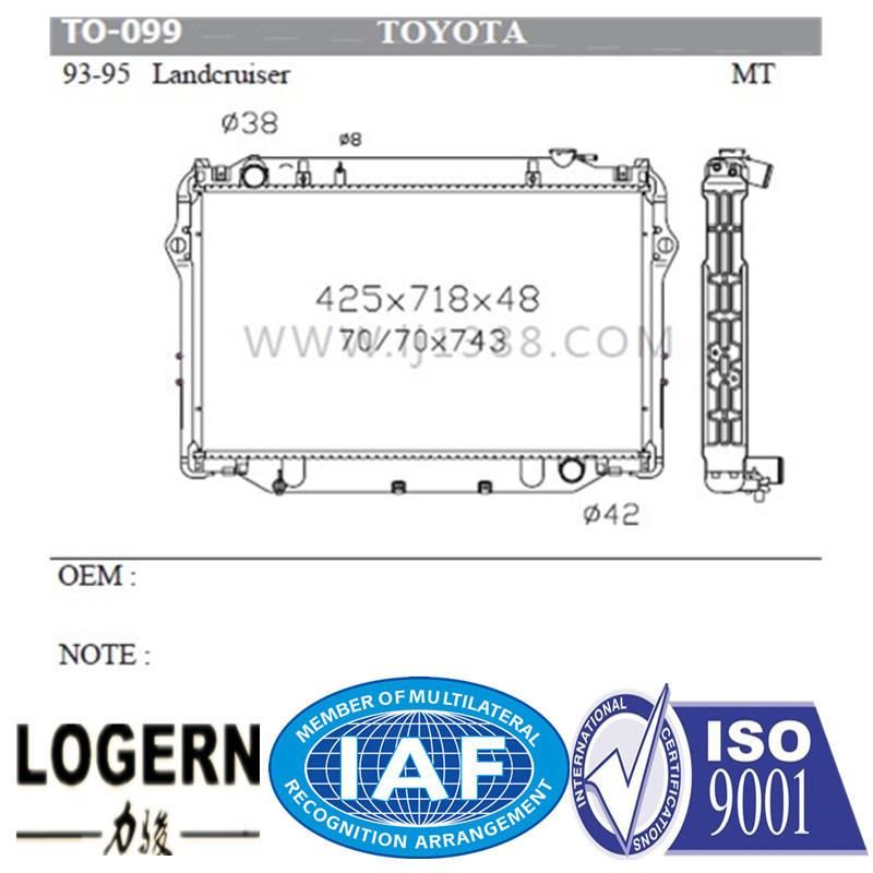 Auto Radiator for Toyota Land Cruiser′93-98 Mt