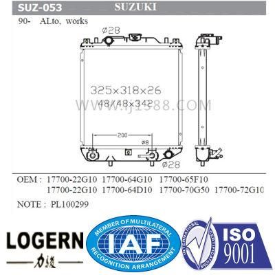 Auto Engine Cooling Radiator for Suzuki Alto/Works&prime;90- at 17700-22g10